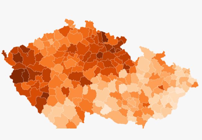 Jak Brigita změnila koronavirovou mapu Česka